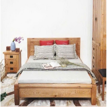 Rustic BR03 : Trọn Bộ Phòng Ngủ Gỗ Sồi - 03 Pcs